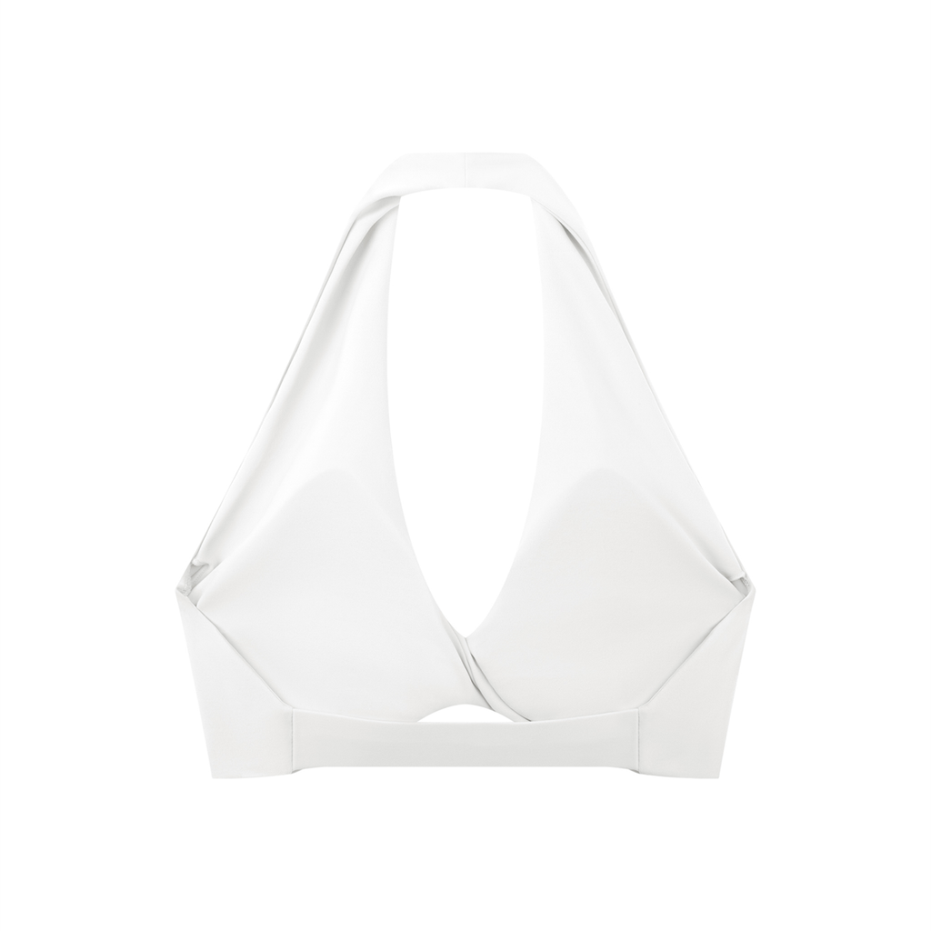 Loki & Ivy Women's Pleated Halter Sports Bra