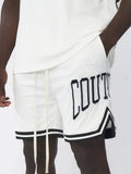 Men's Plus Size Letter Drawstring Shorts