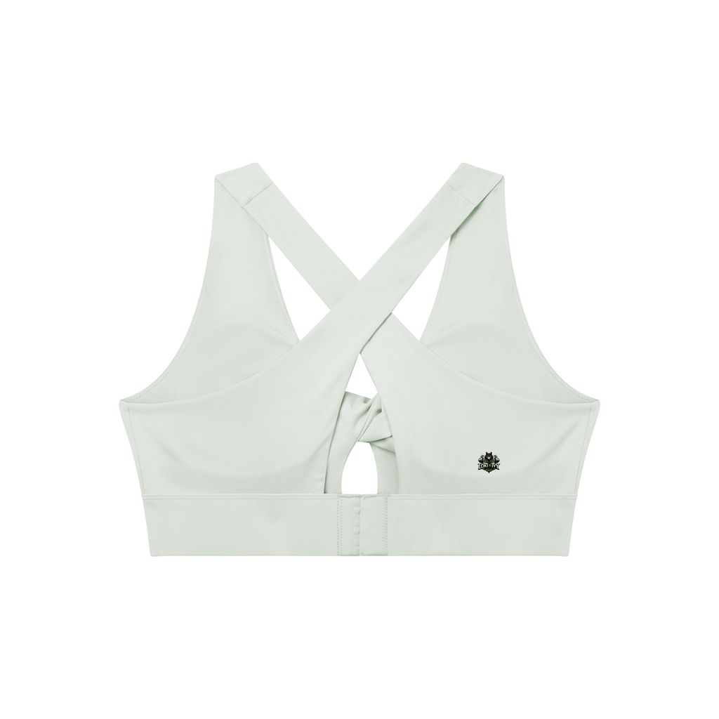 Loki & Ivy Women's Twist Front V-Neck Sports Bra