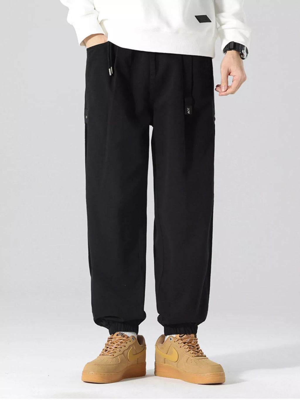 Men's Plus Size Drawstring Cargo Joggers
