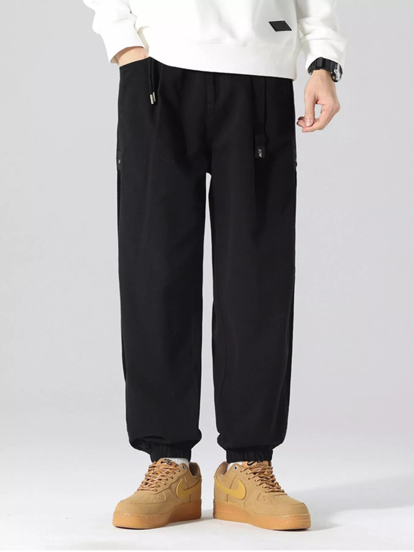 Men's Plus Size Drawstring Cargo Joggers
