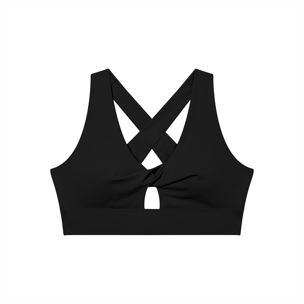 Loki & Ivy Women's Twist Front V-Neck Sports Bra