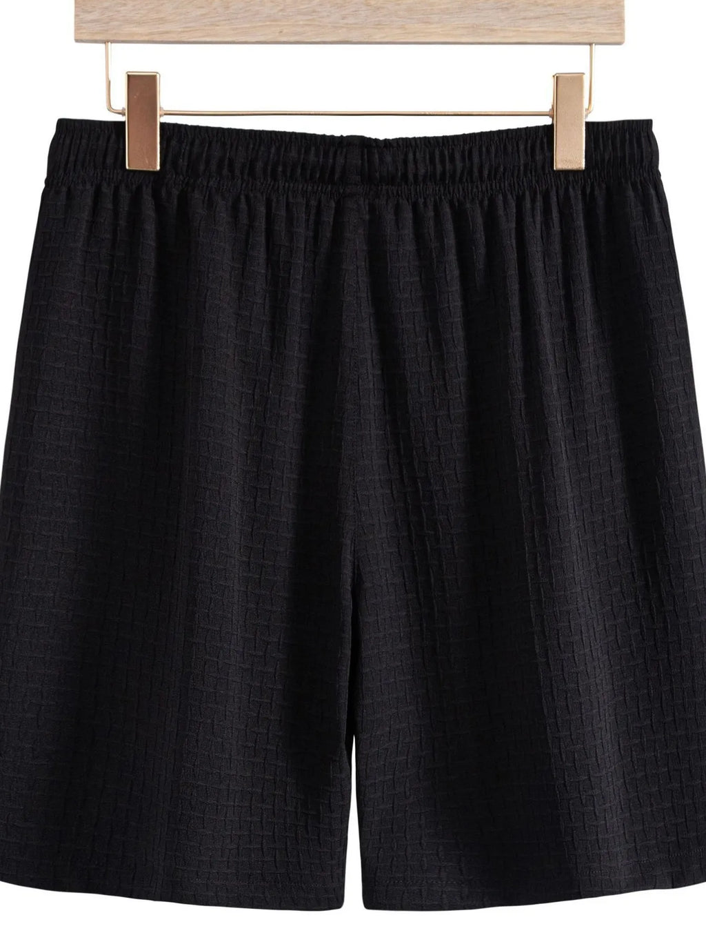 Men's Classic Textured Shorts with Elastic Waist