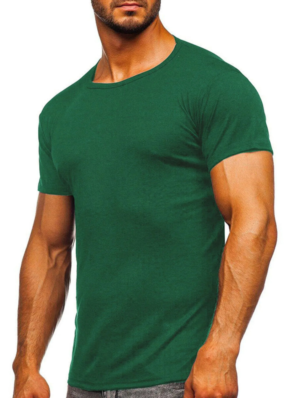 Men's Full Size Classic Fitted Crew Neck T-Shirt Plus Size