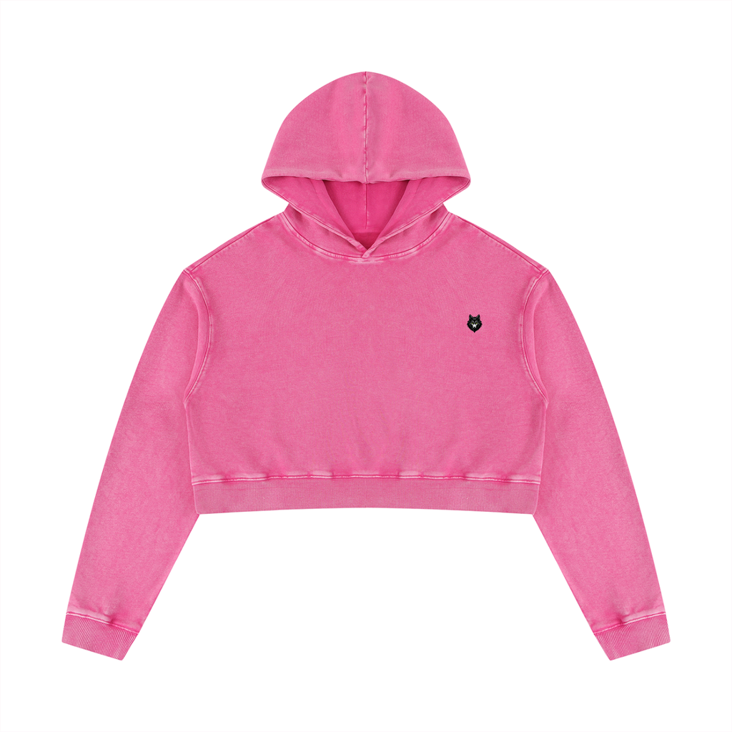 Loki & Ivy Women’s Mineral Washed Crop Hoodie