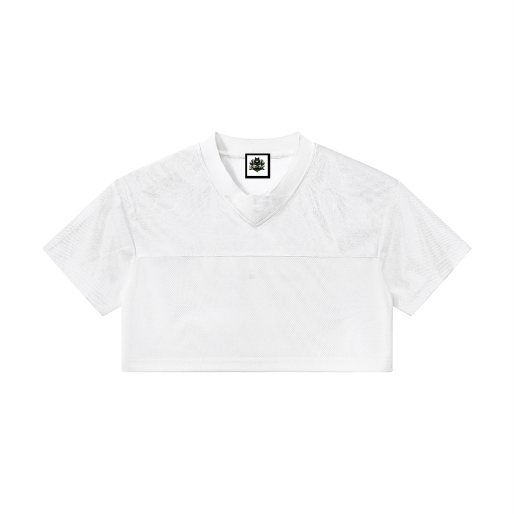Loki & Ivy Women’s Cropped Paneled V-Neck Jersey