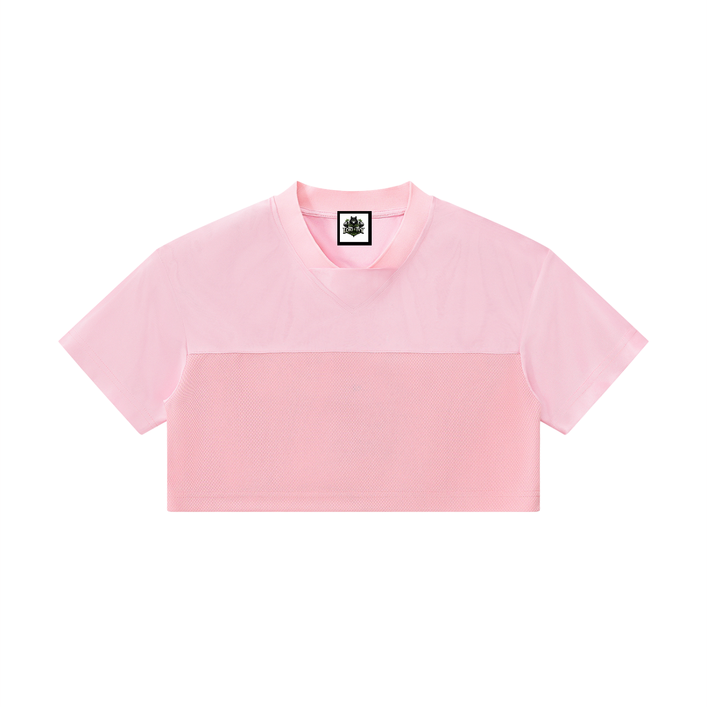 Loki & Ivy Women’s Cropped Paneled V-Neck Jersey