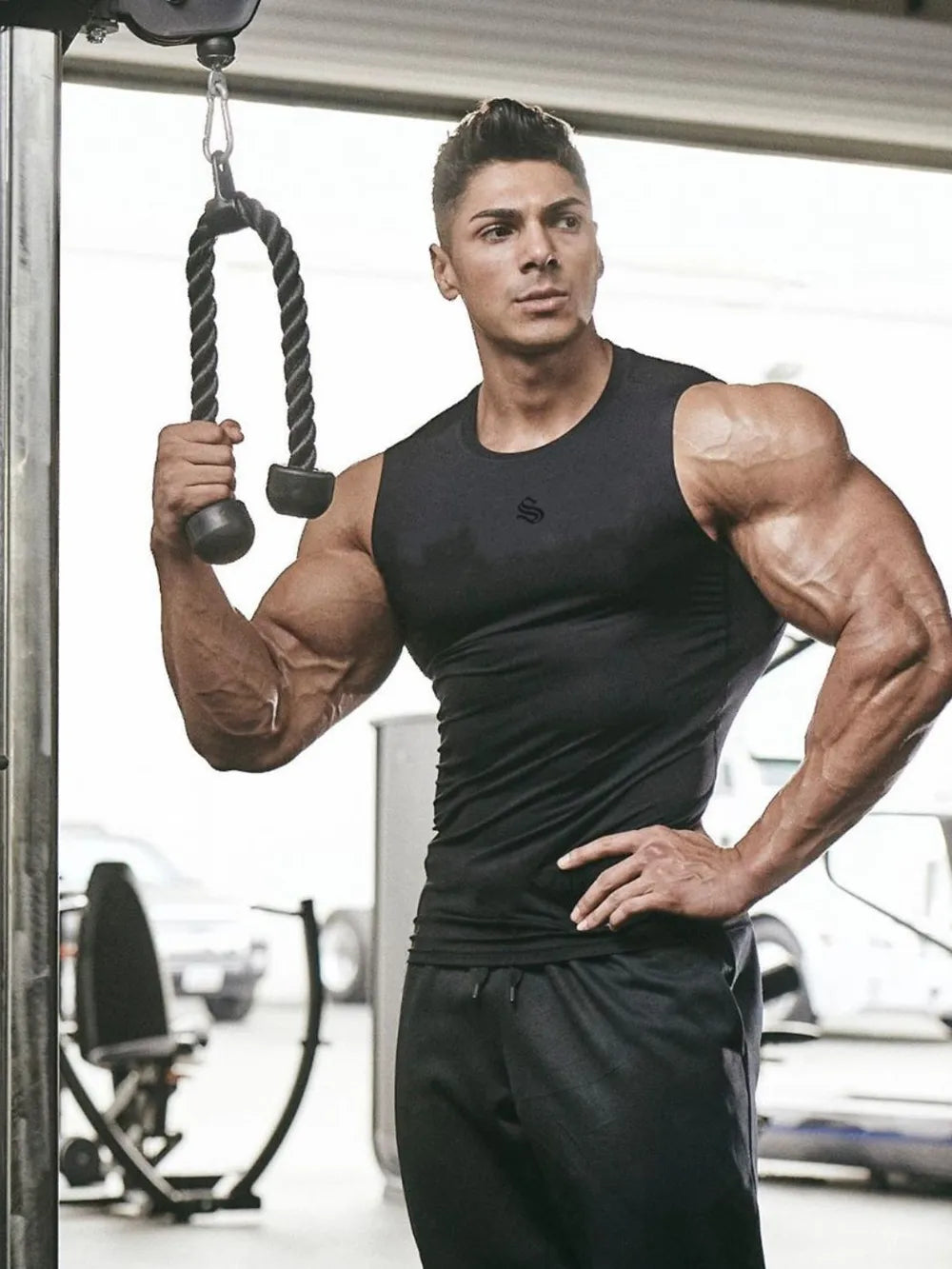 Men's Plus Size Round Neck Tank