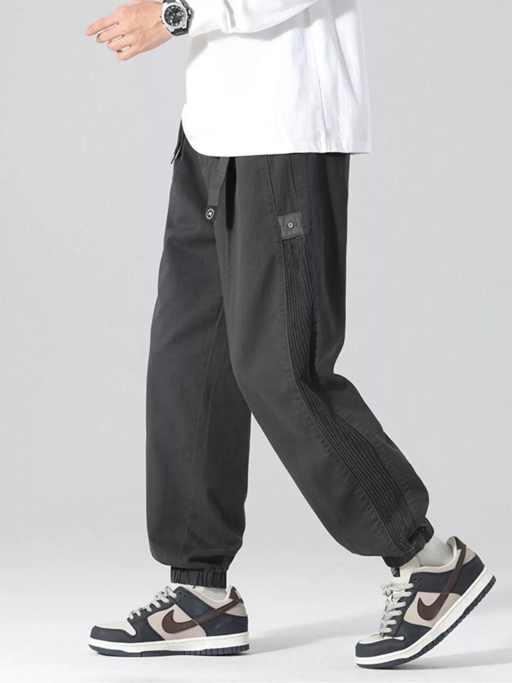 Men's Plus Size Drawstring Cargo Joggers