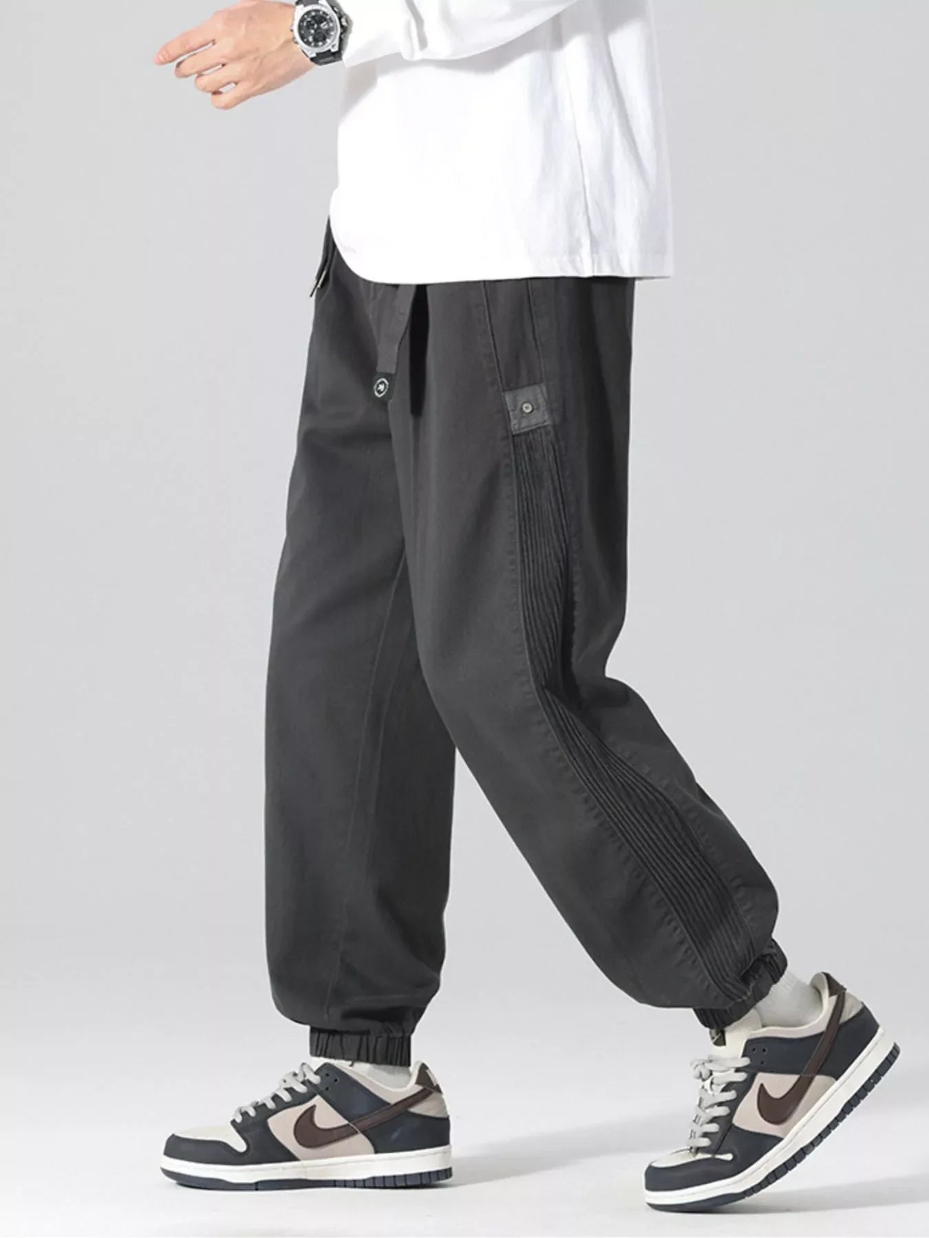 Men's Plus Size Drawstring Cargo Joggers