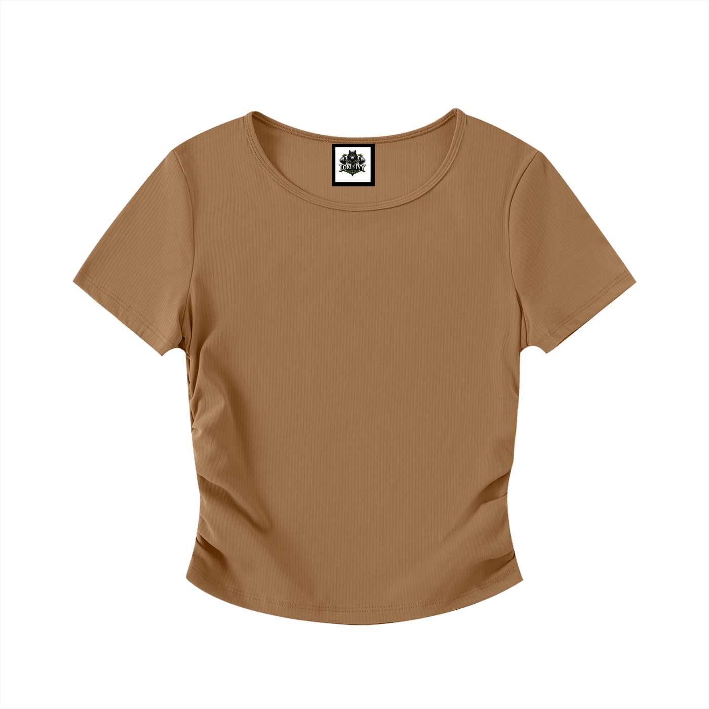 Loki & Ivy Ruched Bodycon Crop Top