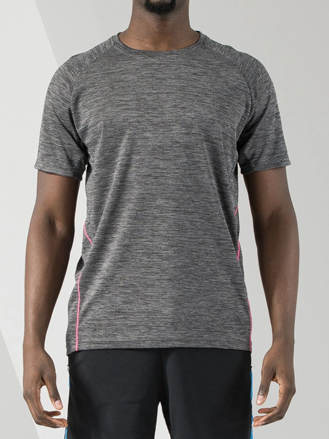 Men's Plus Size Round Neck Short Sleeve Active T-Shirt