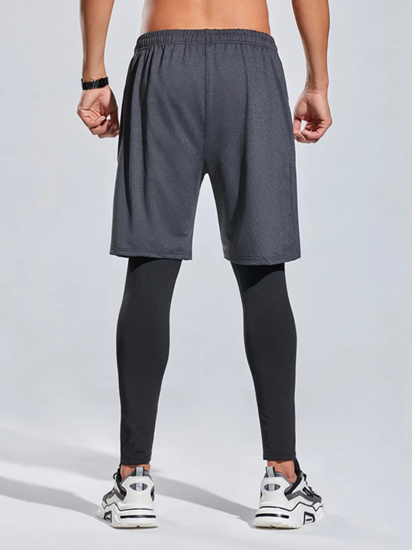 Men's Plus Size Elastic Waist Active Shorts