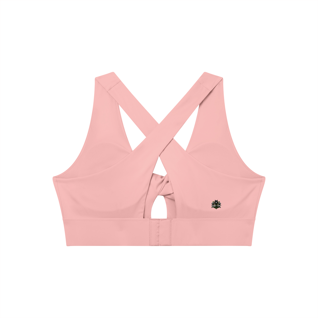 Loki & Ivy Women's Twist Front V-Neck Sports Bra