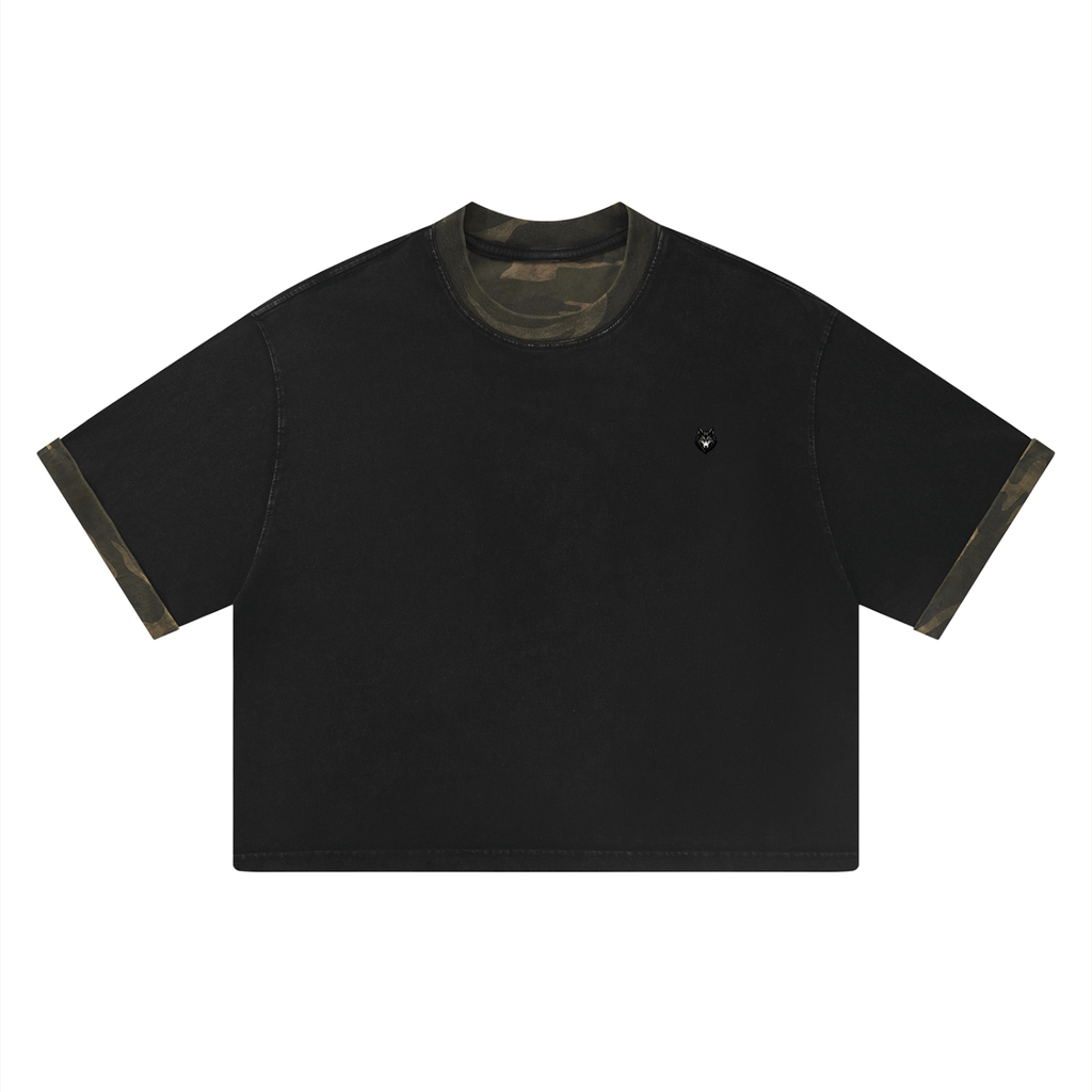 Loki & Ivy Unisex Mineral Washed Boxy Panel T-Shirt