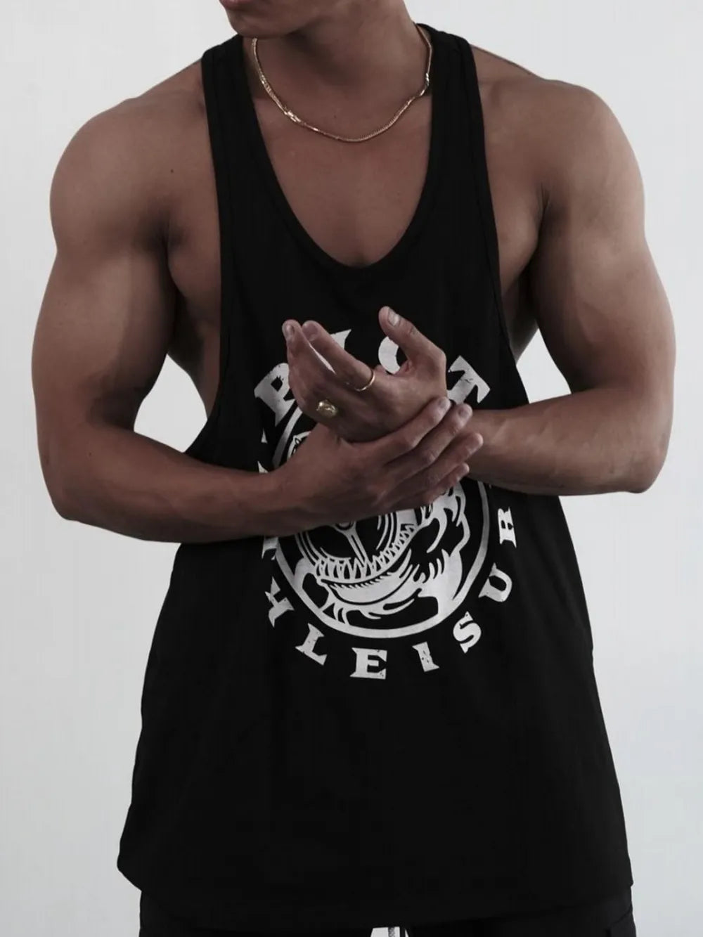 Men's Plus Size Graphic Wide Strap Tank