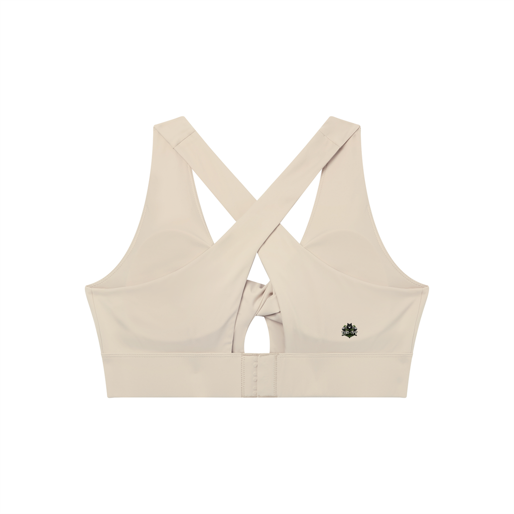 Loki & Ivy Women's Twist Front V-Neck Sports Bra