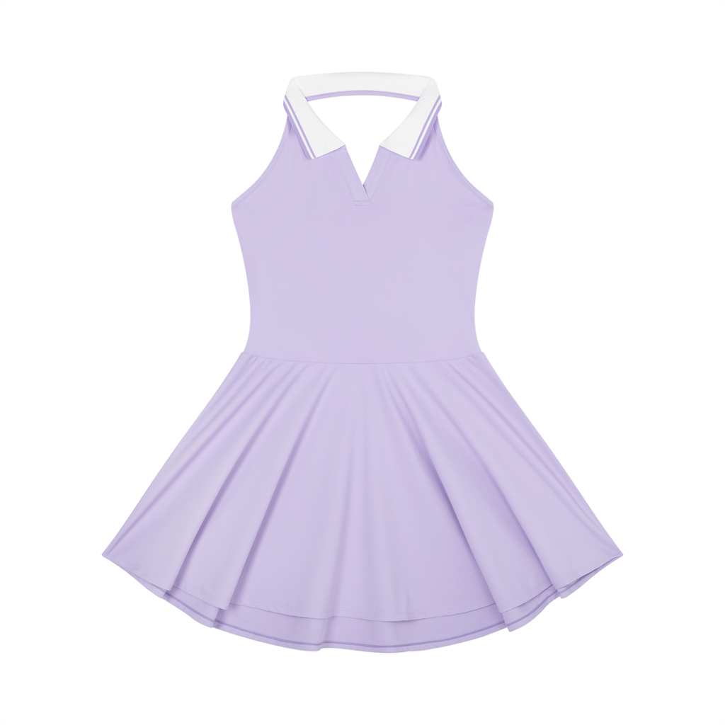 Loki & Ivy Collared Halter Tennis Dress