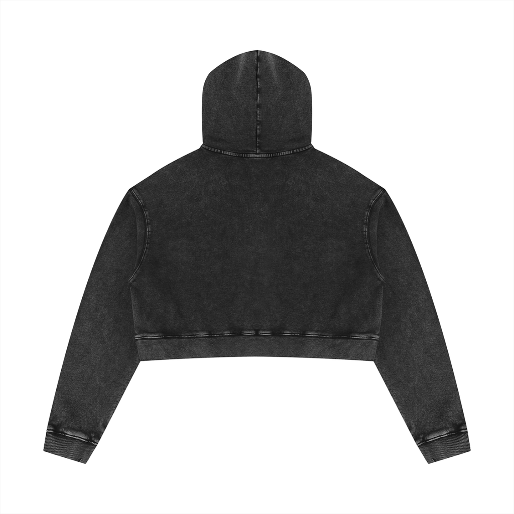Loki & Ivy Women’s Mineral Washed Crop Hoodie
