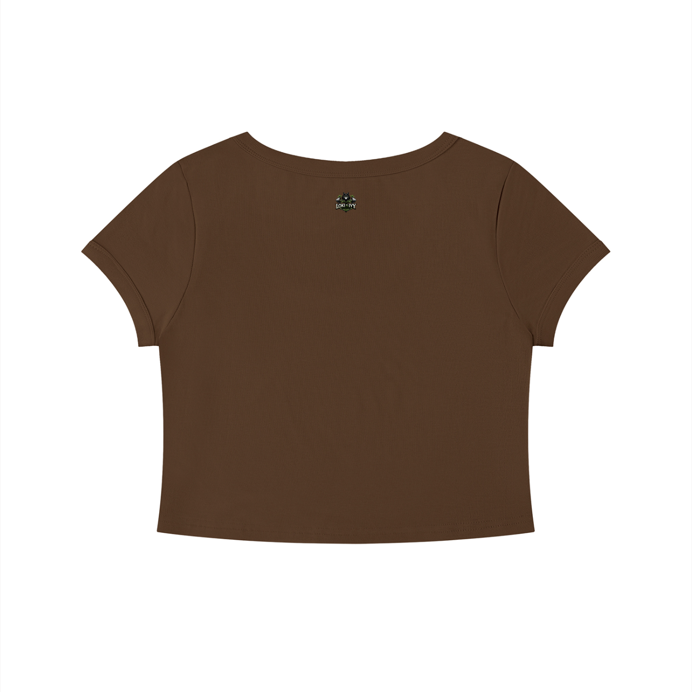 Loki & Ivy Women's Solid Color Slim Crop T-Shirt