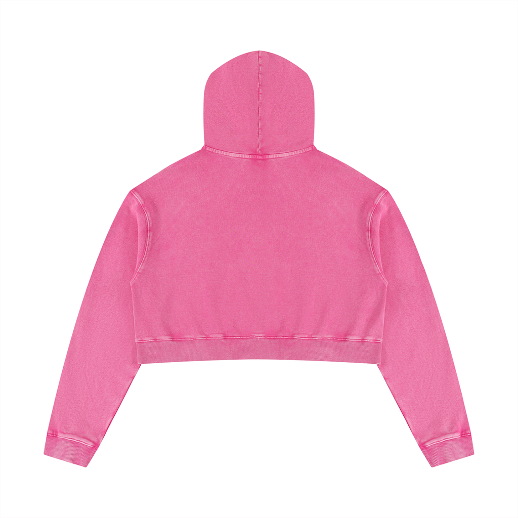 Loki & Ivy Women’s Mineral Washed Crop Hoodie