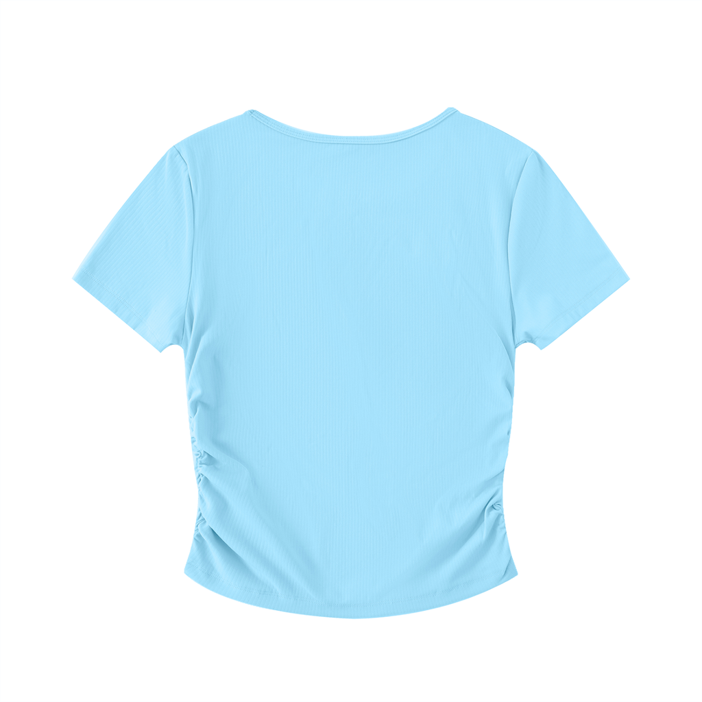 Loki & Ivy Ruched Bodycon Crop Top