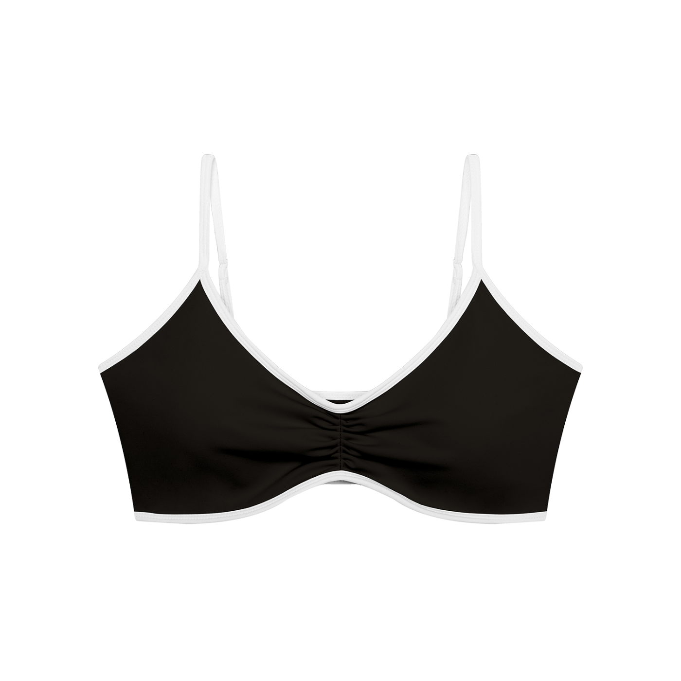 Loki & Ivy Color Block Ruched V-Neck Sports Bra