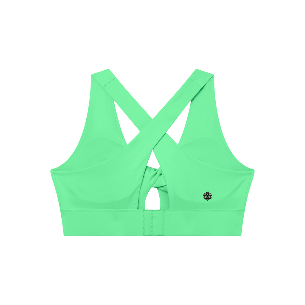 Loki & Ivy Women's Twist Front V-Neck Sports Bra