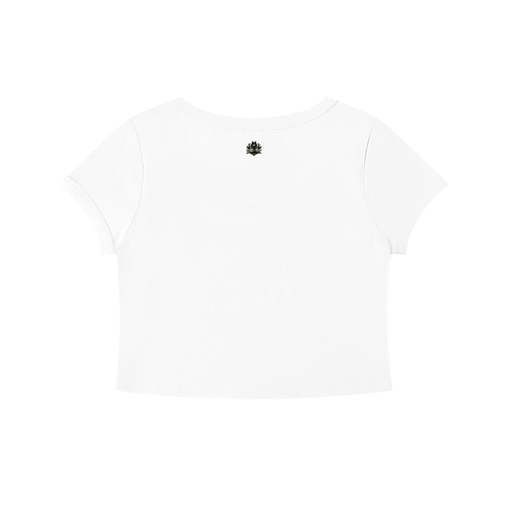 Loki & Ivy Women's Solid Color Slim Crop T-Shirt