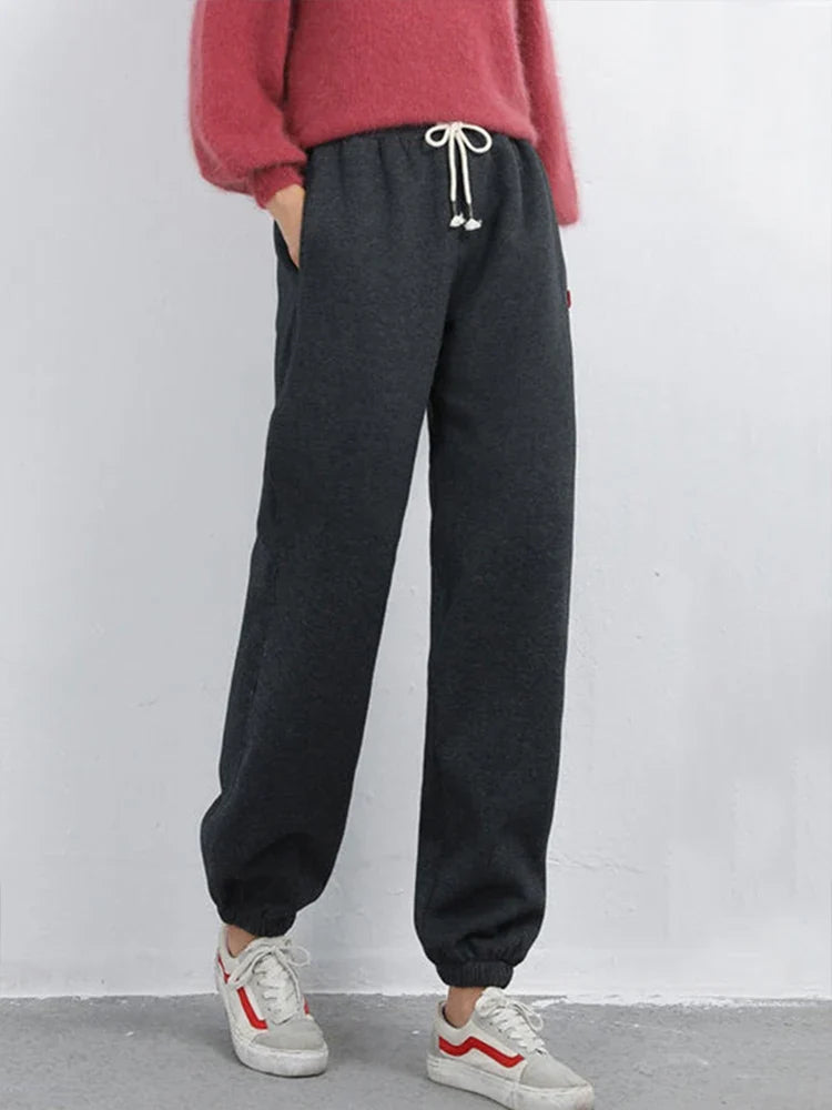 Cozy Luxe Harem Sweatpants with Drawstring