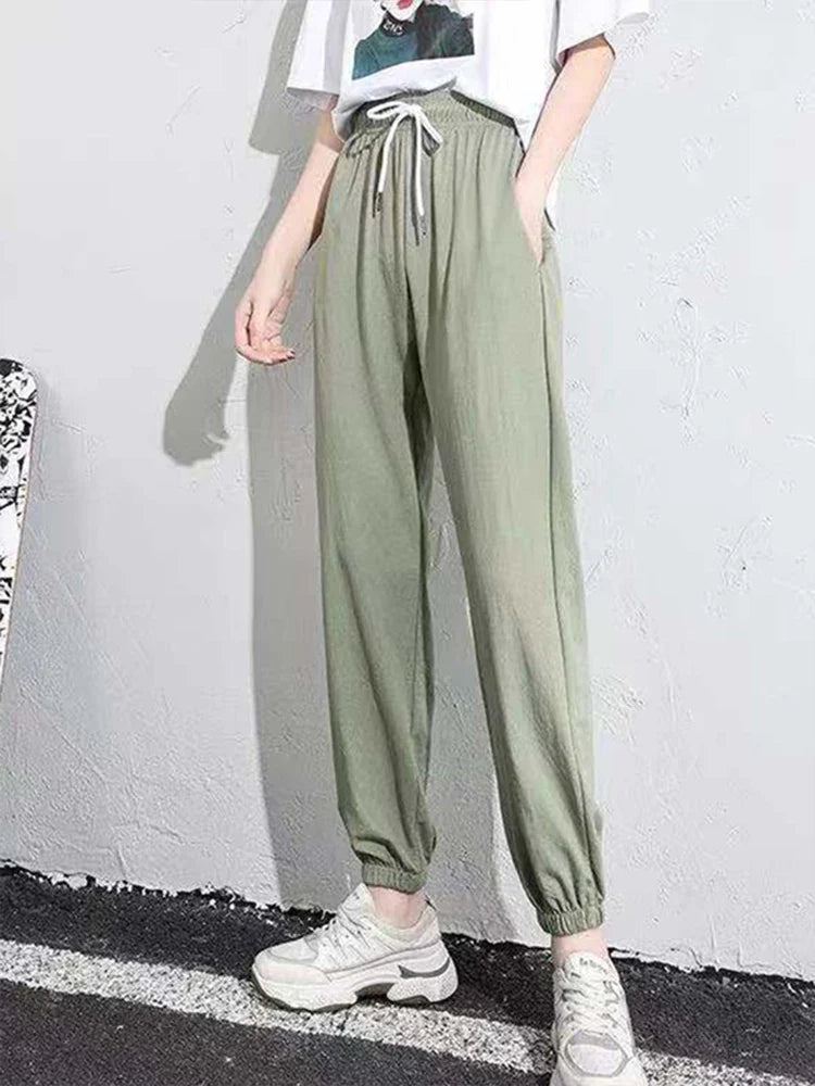 Cozy Luxe Harem Sweatpants with Drawstring