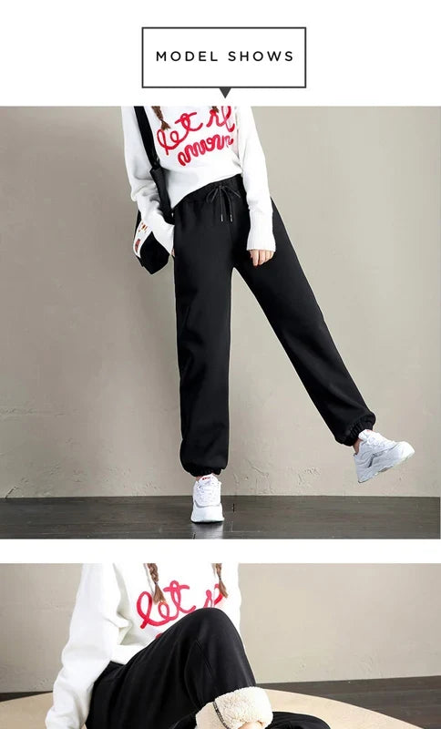 Cozy Luxe Harem Sweatpants with Drawstring