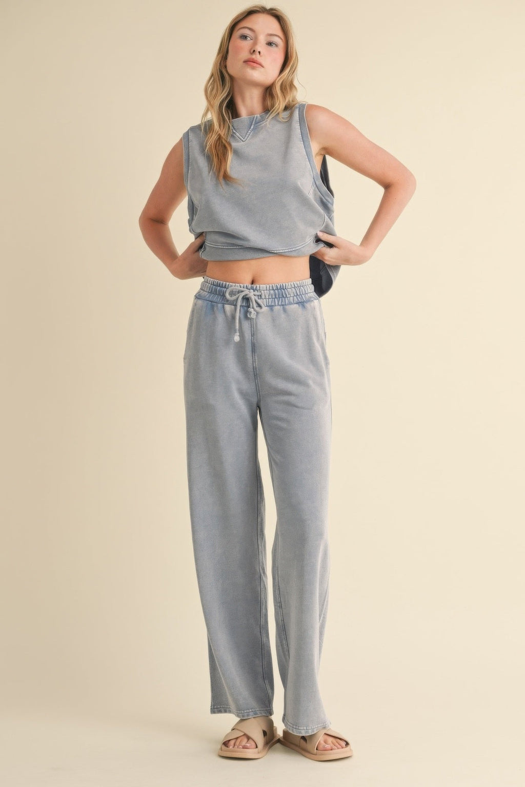 Mineral Wash Sleeveless Top