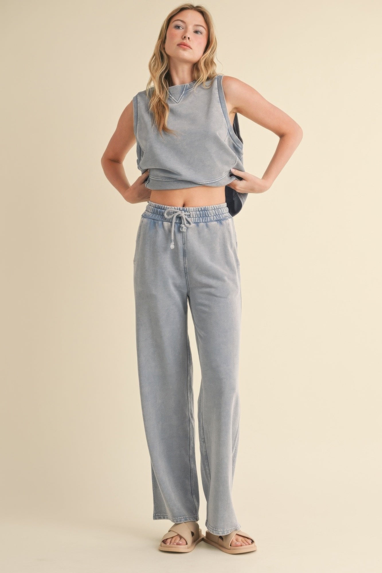 Mineral Wash Sleeveless Top