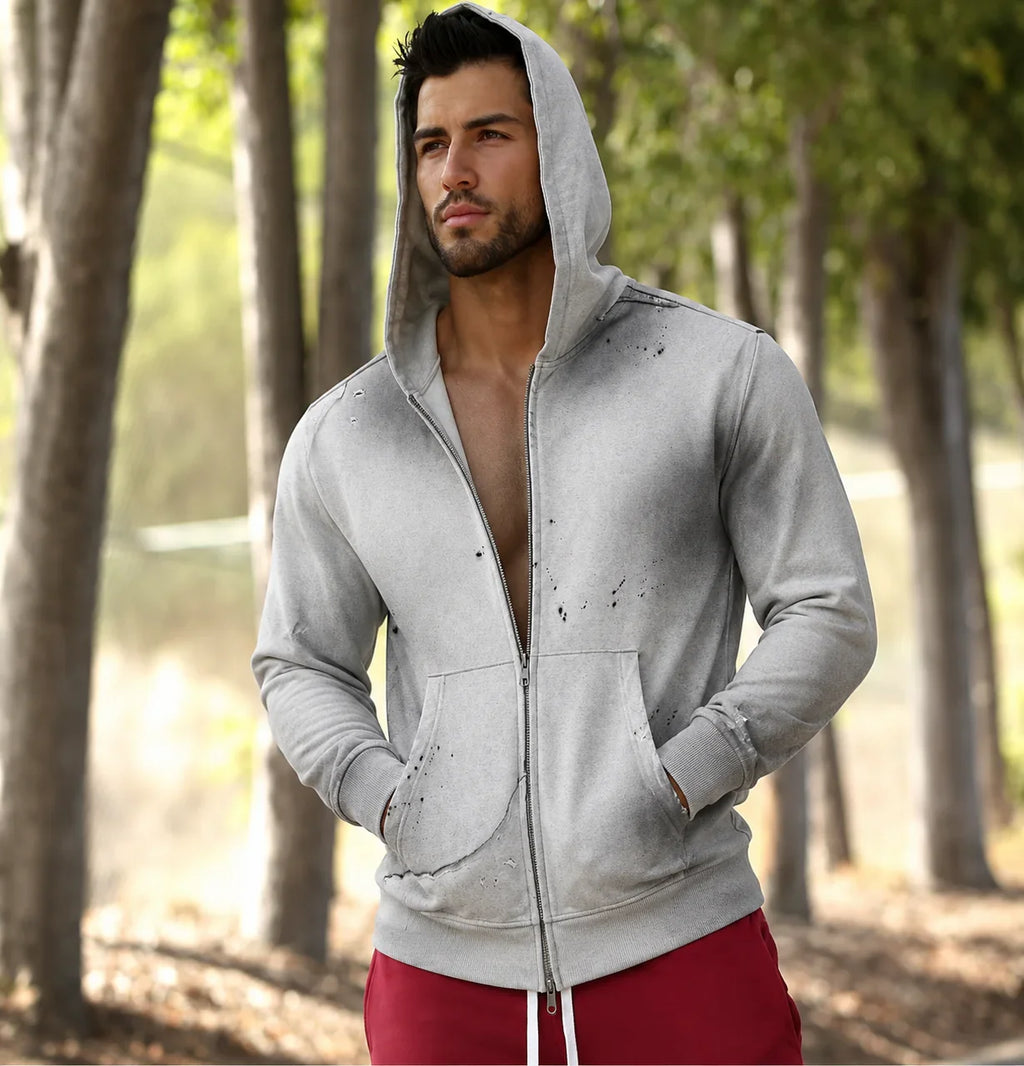 Loki & Ivy Men's Vintage Zip Hoodie