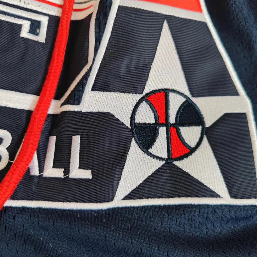 Embroidered Basketball Shorts with Pockets