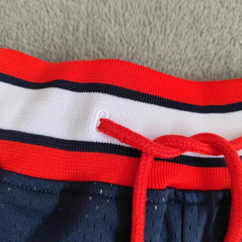 Embroidered Basketball Shorts with Pockets