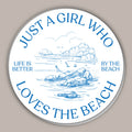 Just A Girl Who Loves The Beach (Decal)