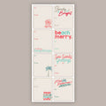 Merry Beachmas Holiday Tags (Sticker Sheet)
