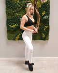 Savoy Active SleekFit Mesh Pocket Leggings - White