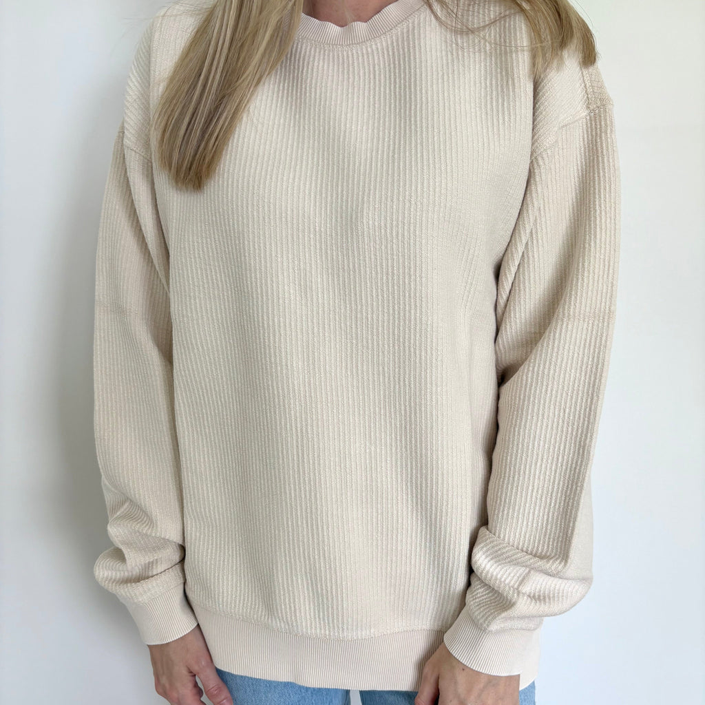 Moonbeam Oversized Corded Crew