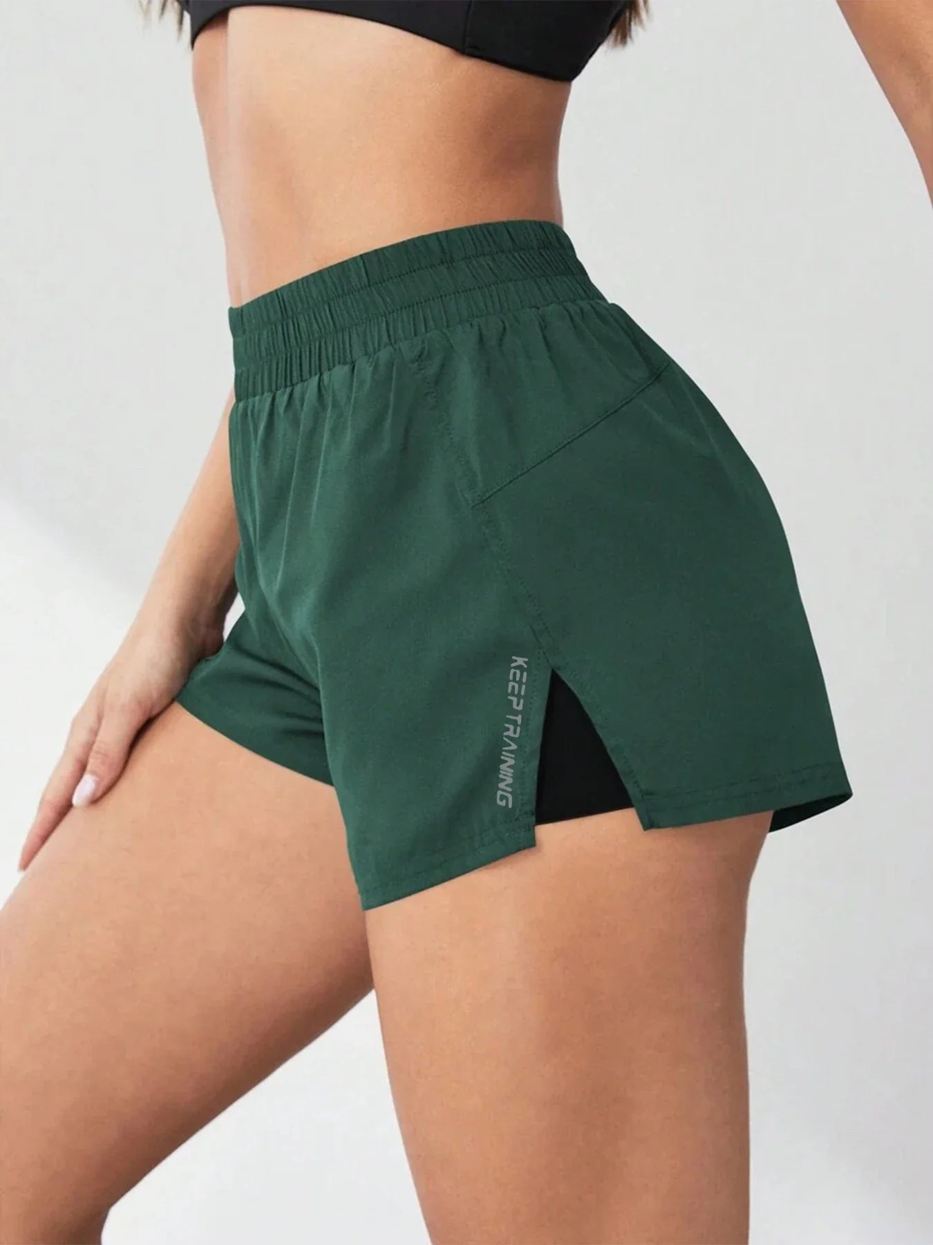 Faux Two-Piece Women's Anti-Exposure Yoga Shorts