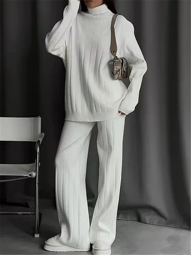Autumn Winter Knitted Women's Tracksuit Set
