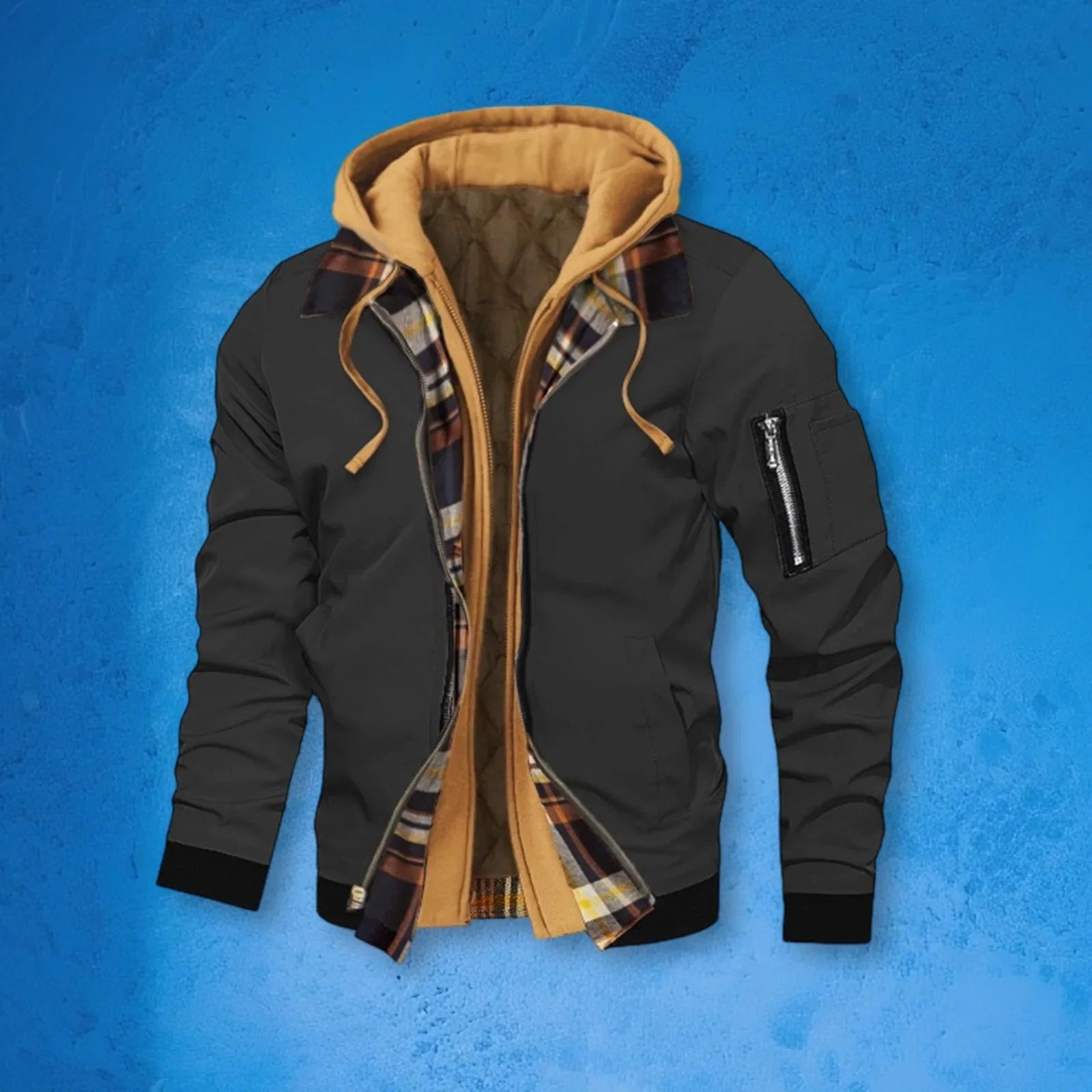 ChillGuard Men's Hooded Jacket - Stylish Two-in-One