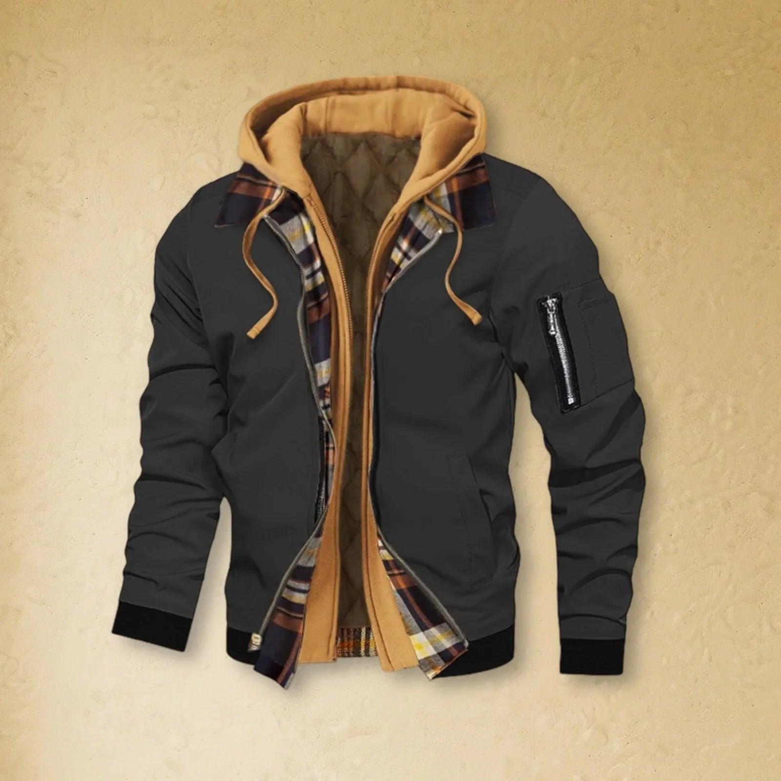 ChillGuard Men's Hooded Jacket - Stylish Two-in-One