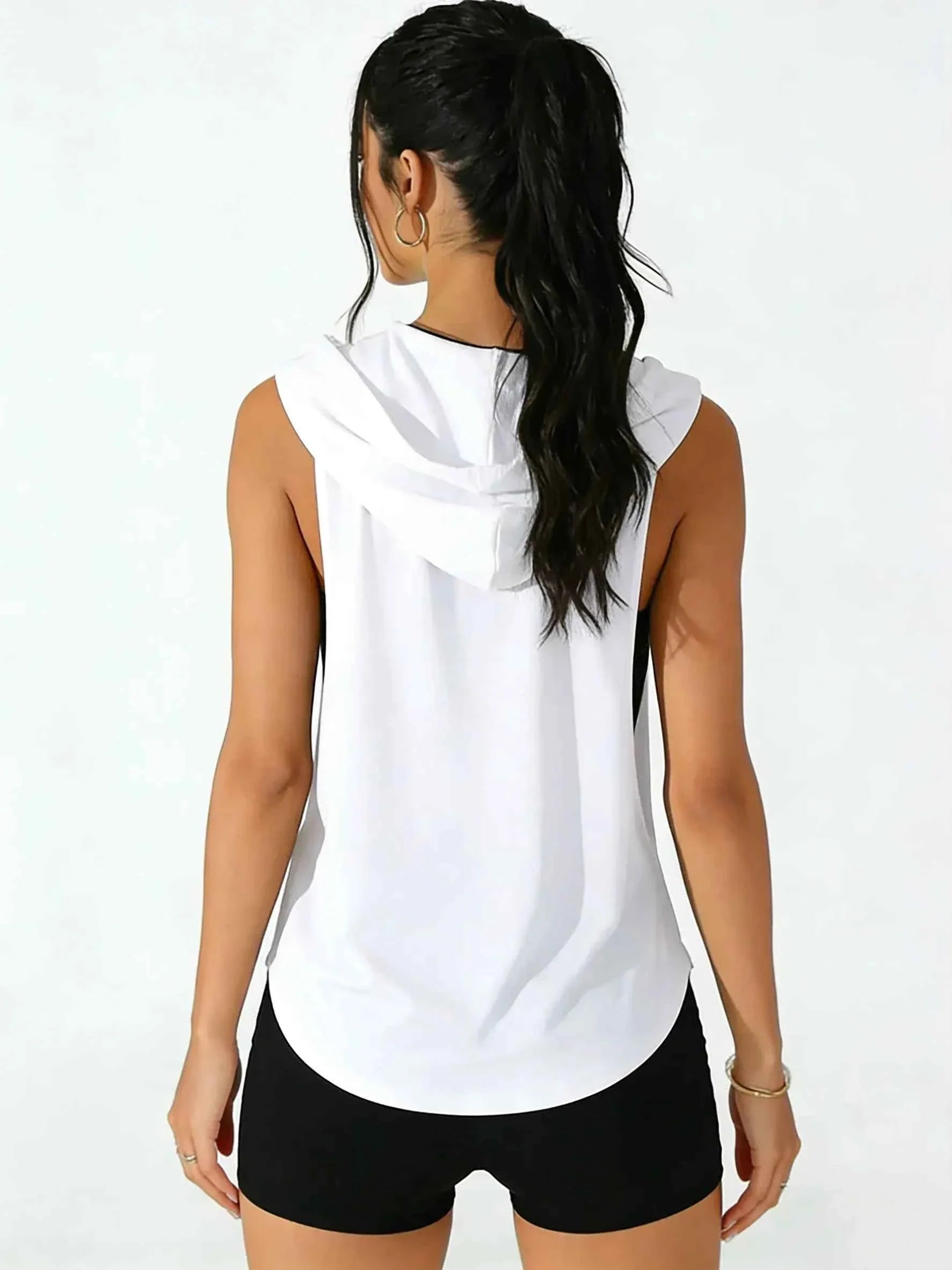 Baby Girl Cutout Hooded Tank Top