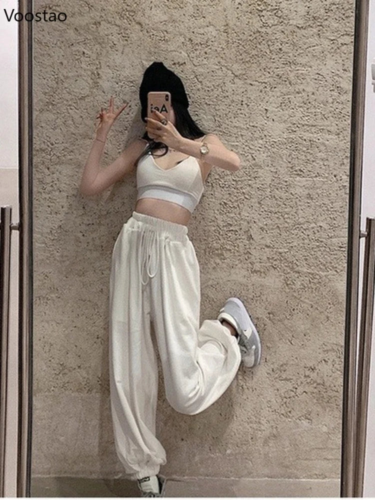 Chic White Ankle Joggers for Women