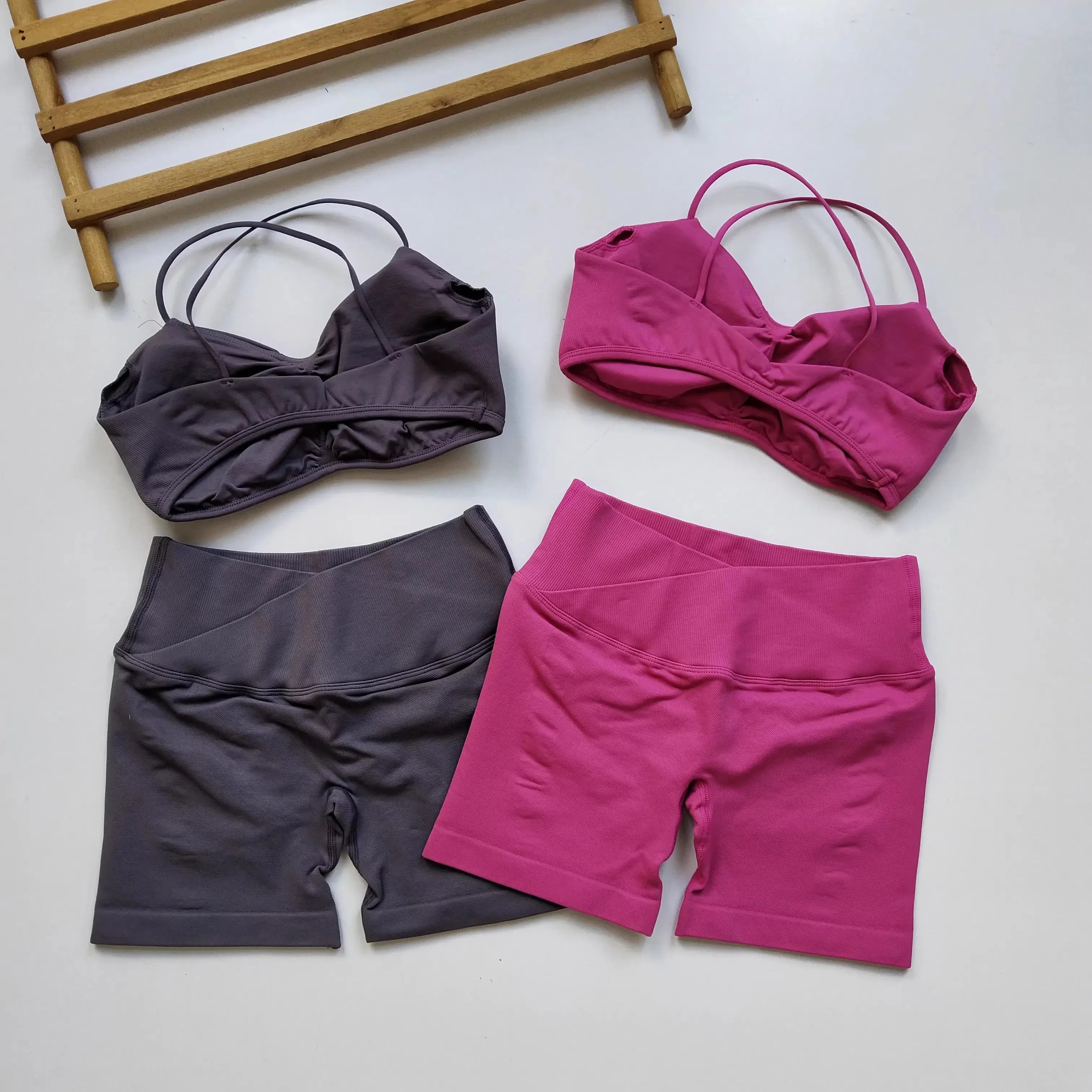 Women's Open Back Yoga Tank & Shorts Set
