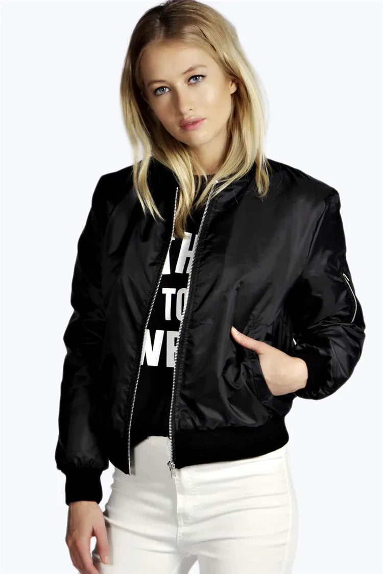 Vintage Chic O-Neck Bomber: Fall Fashion Essential