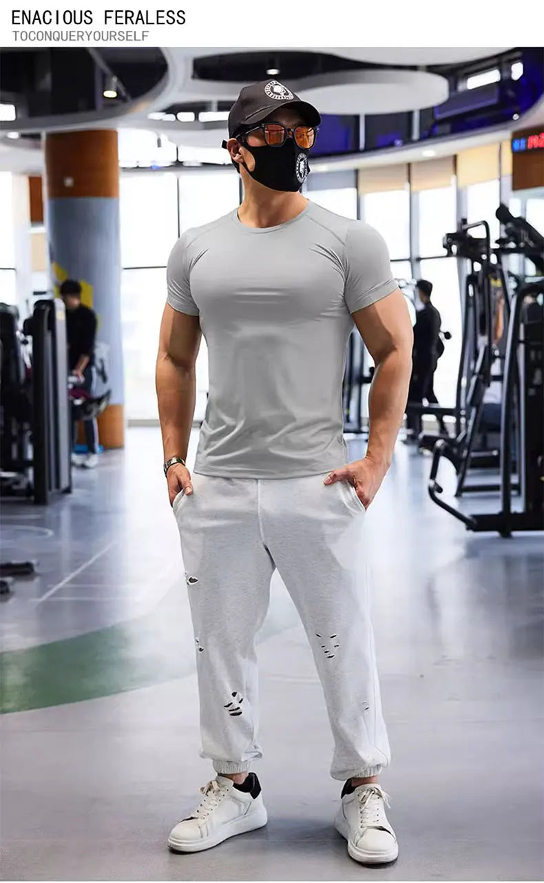 Man Plus Size Dry Fit Men's Sports T-shirts